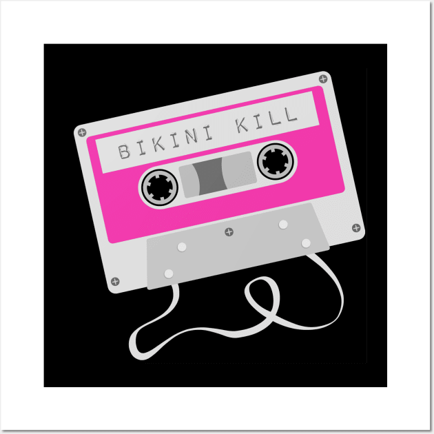 Bikini Kill Riot Grrrl White Cassette Wall Art by Jigsaw Youth